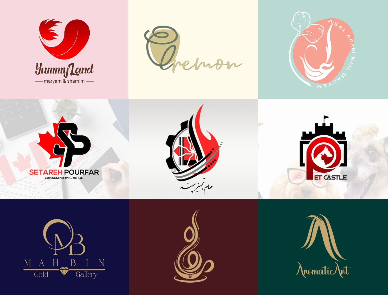 طراحی لوگوی خلاقانه و مینیمال