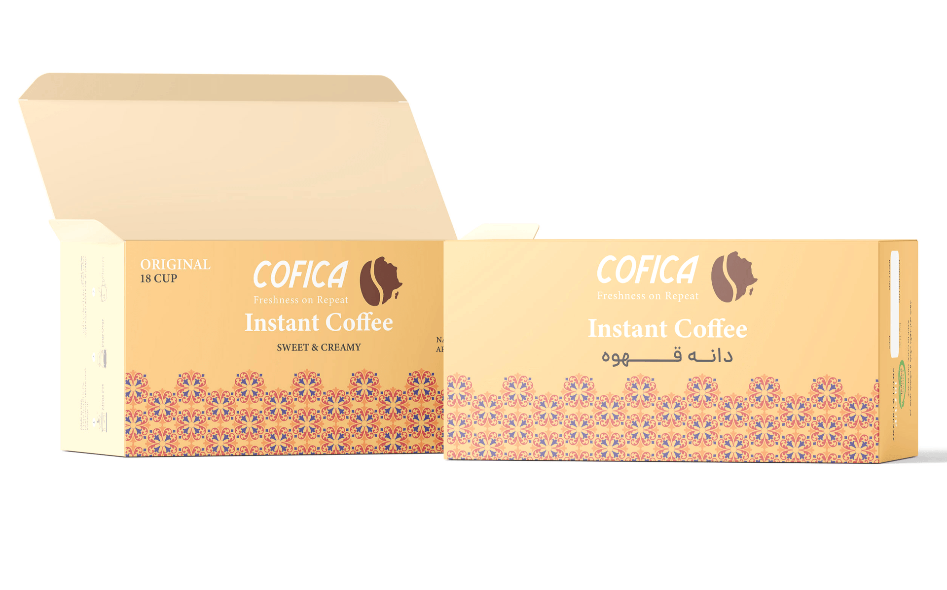 طراحی بسته بندی قهوه فوری