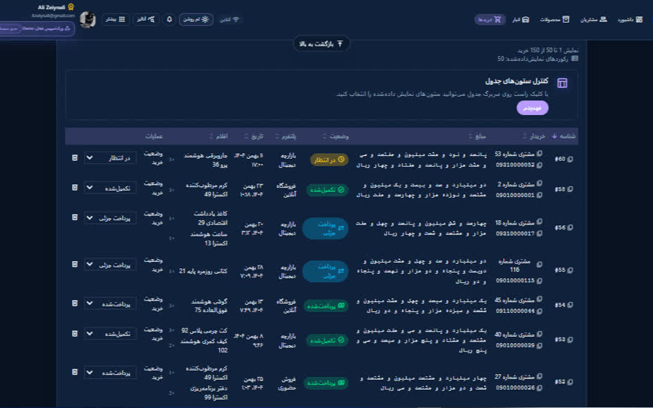 طراحی صفر تا صد لومیک (باشگاه مشتریان و CRM) عملیاتی