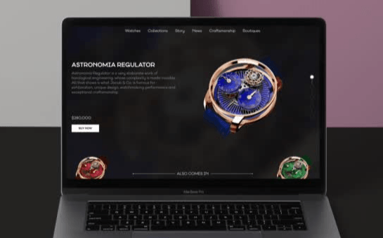 طراحی UI/UX سایت فروشگاهی ساعتهای لوکس