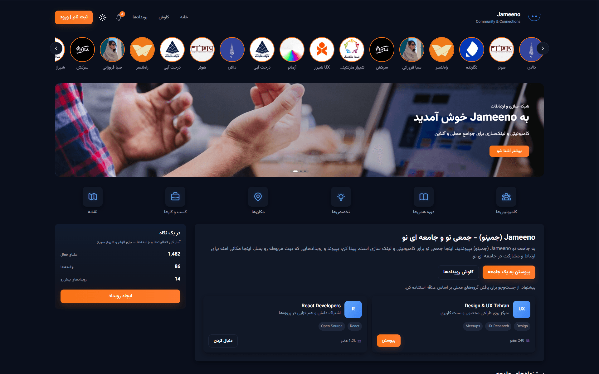 سایت برای دورهمی افراد