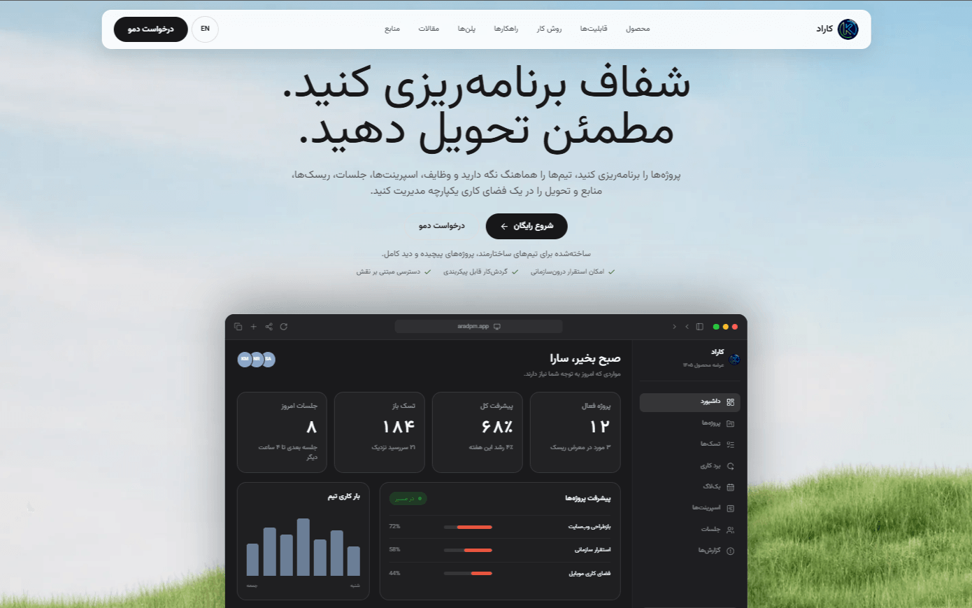لندینگ پیج project management