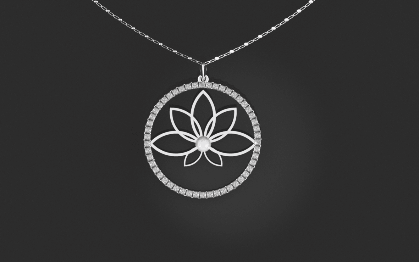 طراحی گردنبند لوتوس