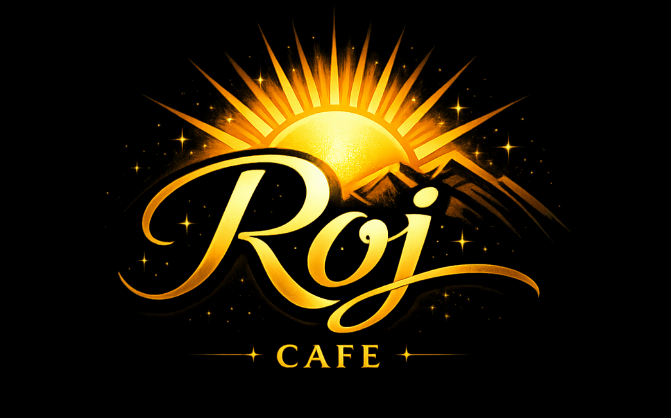 نمونه کار لوگو من در یک کافه با نام ROJ