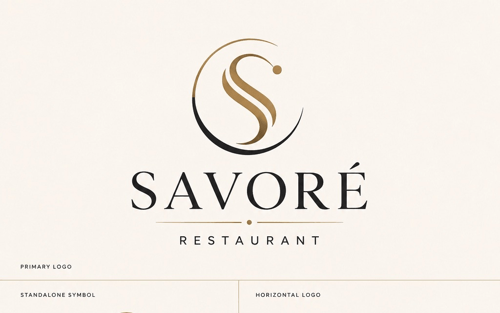 طراحی لوگو و هویت بصری رستوران SAVORÉ