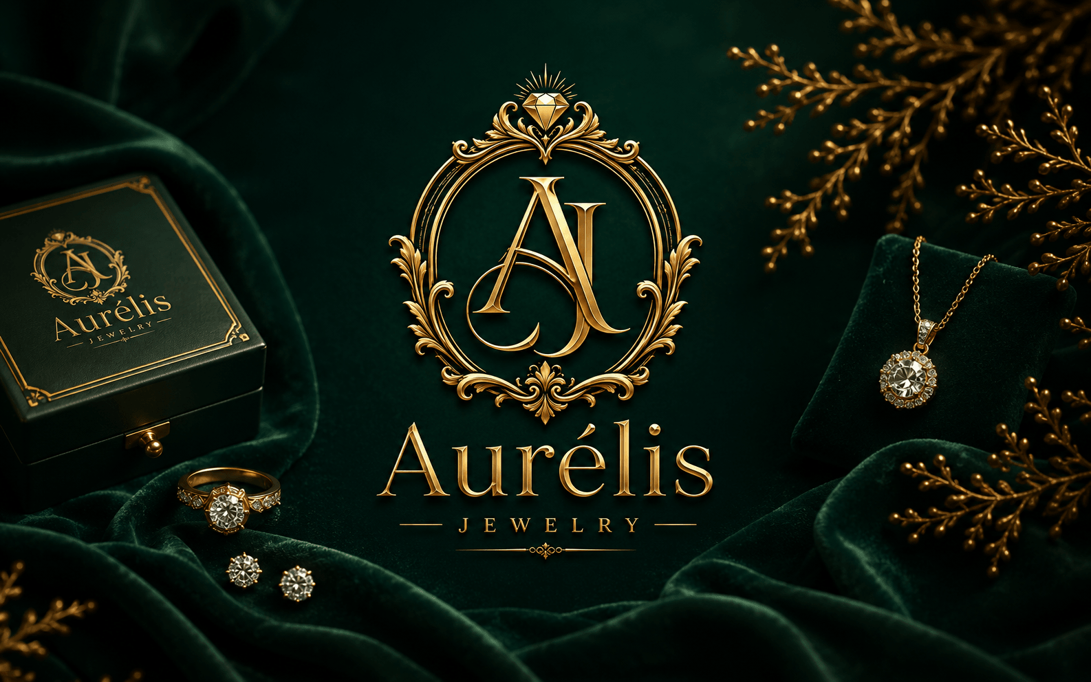 طراحی لوگوی مغازه طلا و جواهرات Aurelis