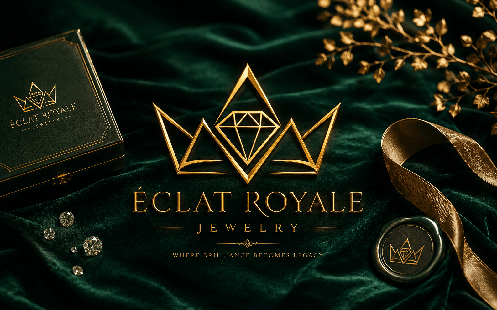 طراحی لوگو برای طلا و جواهرات ECLAT ROYALE