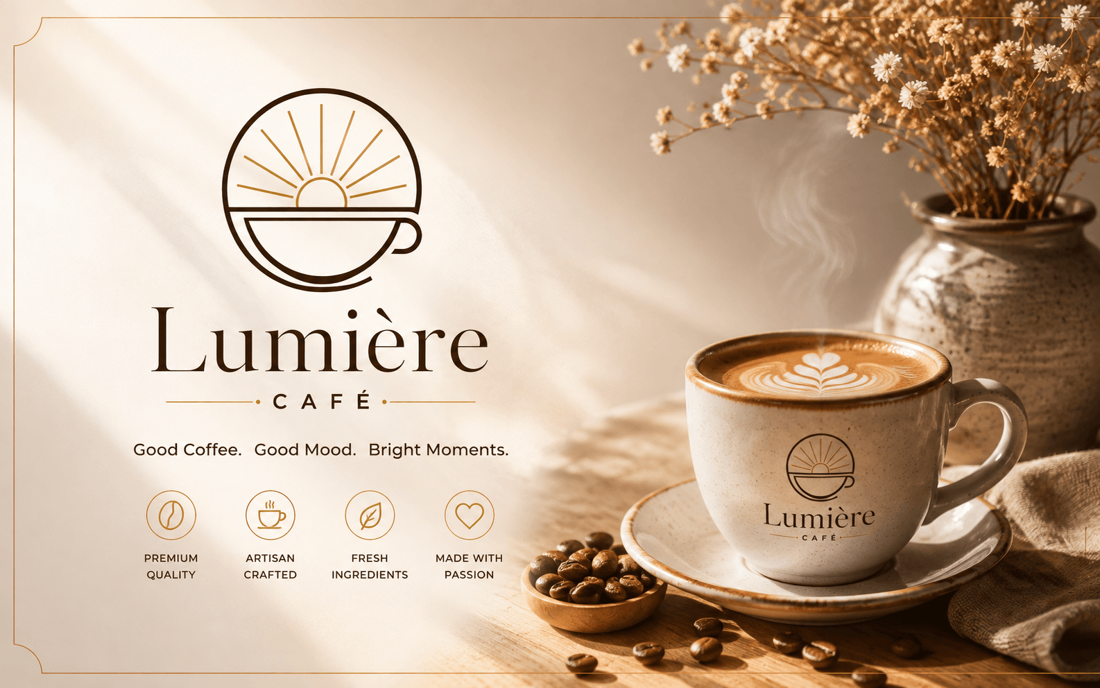 طراحی لوگو برای کافه Lumiere