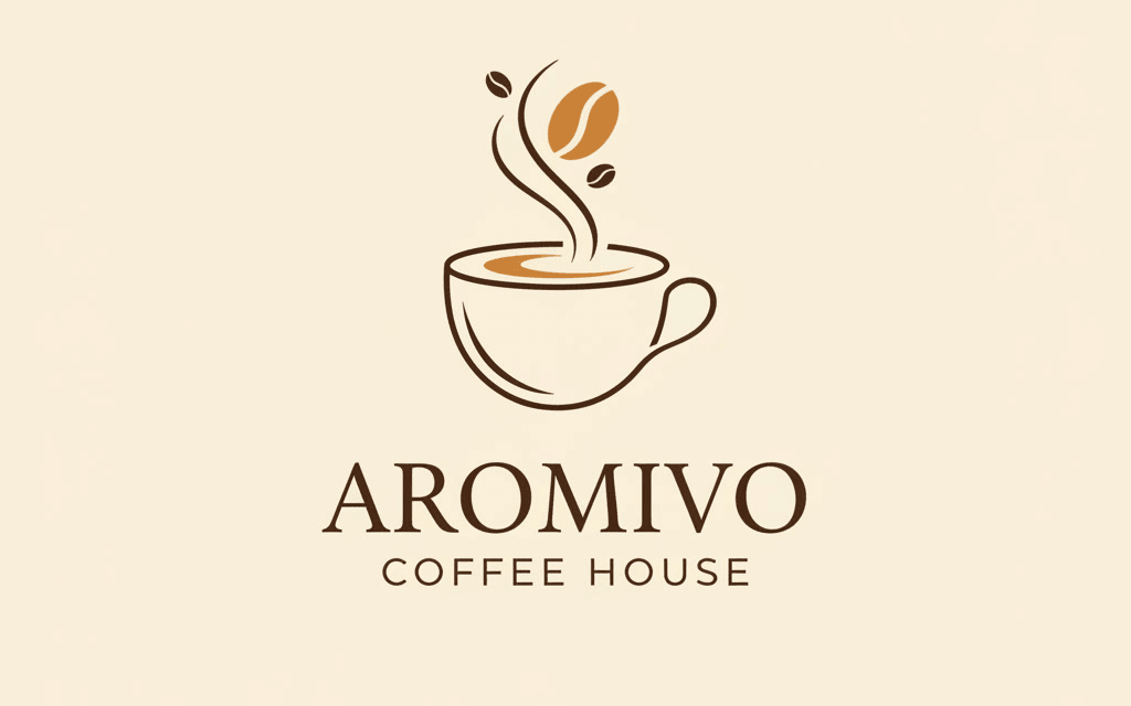 طراحی لوگو و هویت بصری کافه AROMIVO