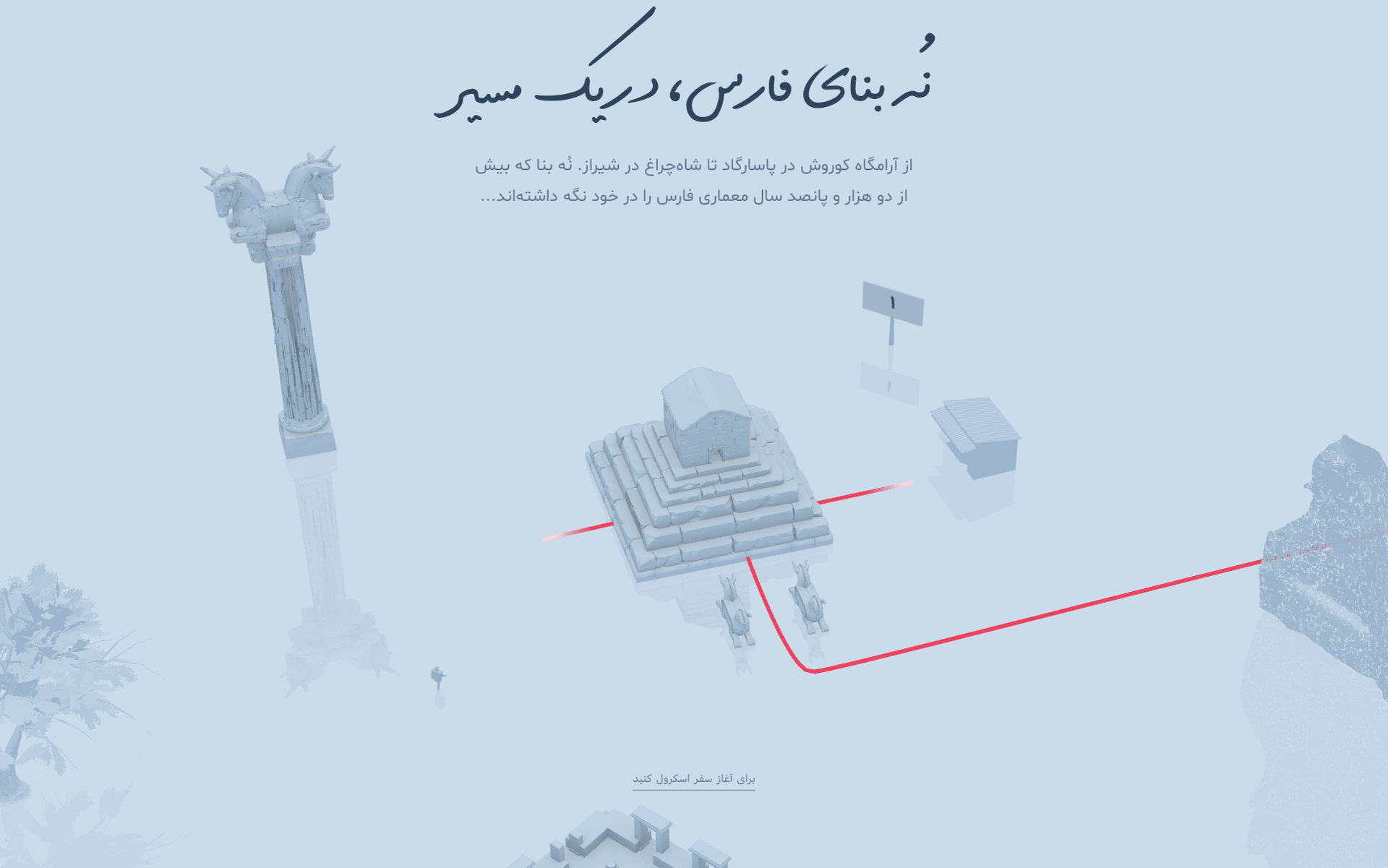 طراحی تجربه تعاملی وب برای معرفی بناهای تاریخی فارس