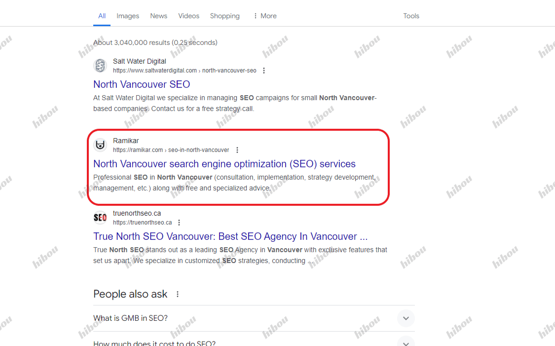 لینک 2 در کلمه (north vancouver seo) - هیبو