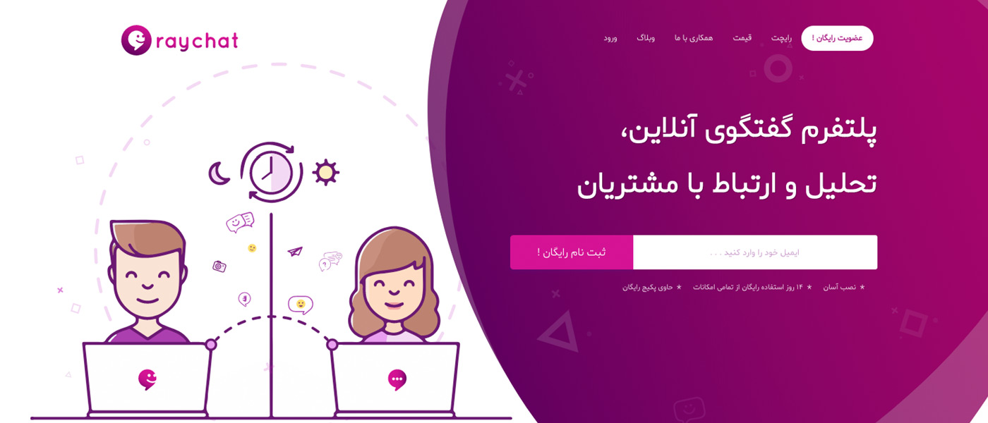 رایچت، پلتفرم گفتگوی آنلاین و ارتباط با مشتریان