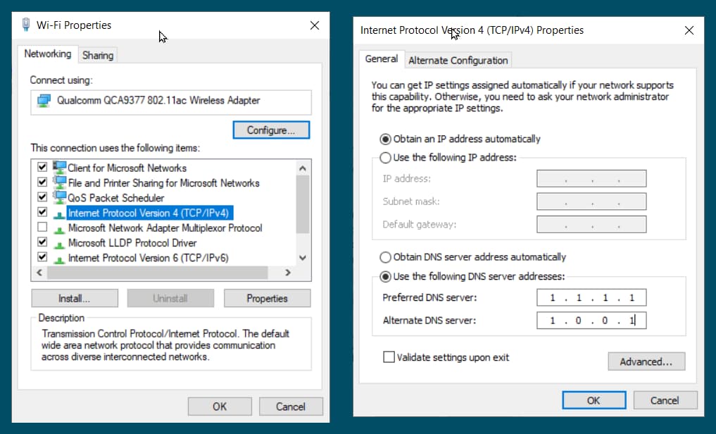 نحوه تغییر ادرس dns