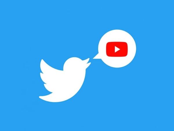 نماد برنامه یوتیوب و دایره‌ای سفید که در آن دکمه پخش ویدیو به رنگ قرمز وجود دارد. 