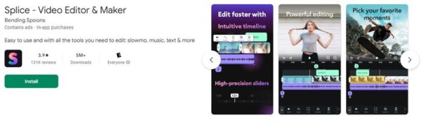 تصویر برنامه اسپلایس در گوگل پلی