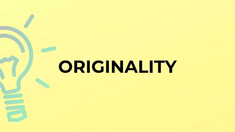 کلمه "ORIGINALITY" بر روی پس زمینه زرد رنگ 